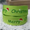 Order  Go Grosgrain - 15mm Merry Christmas Hat Lime/Green